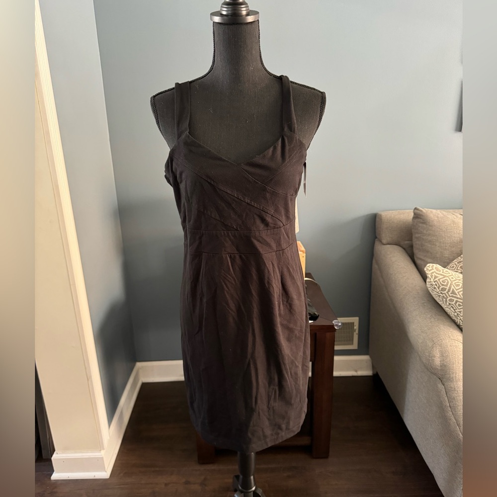 Black casual mini dress
